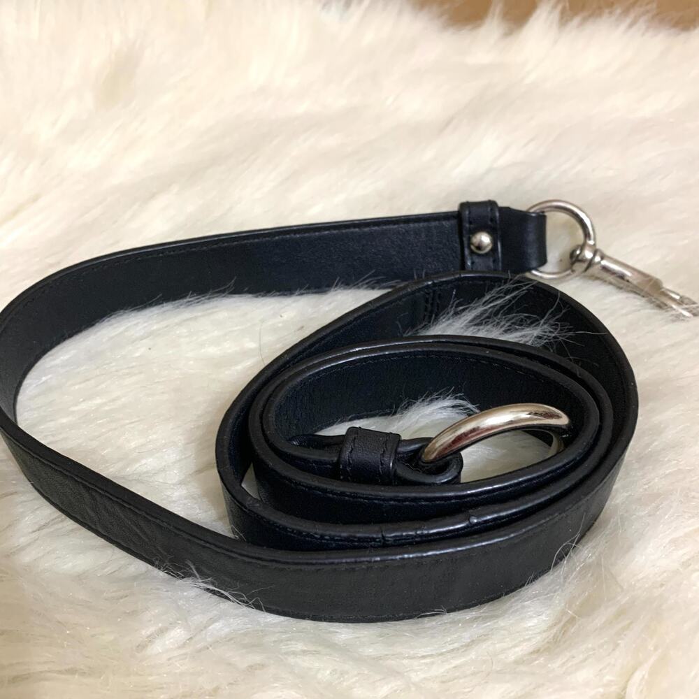 COACH Black Leather Convertible Shoulder or Xbody Replacement Strap 45" #s24
